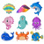 Amazon Foreign Trade Q Version Marine Animal Seahorse Octopus Aluminum Film Balloon Shell Ocean Party Decoration Balloon