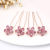 Small Flower Hairpin 4 Pieces Set Crystal Flowers Hairpin Back Head Broken Hair Decorations U-Shaped Headdress Ancient Style Ornament