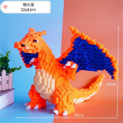 New Charmander Small Diamond Particles Children's Assembled Educational Building Blocks Toy Gift Decoration Compatible with Lego