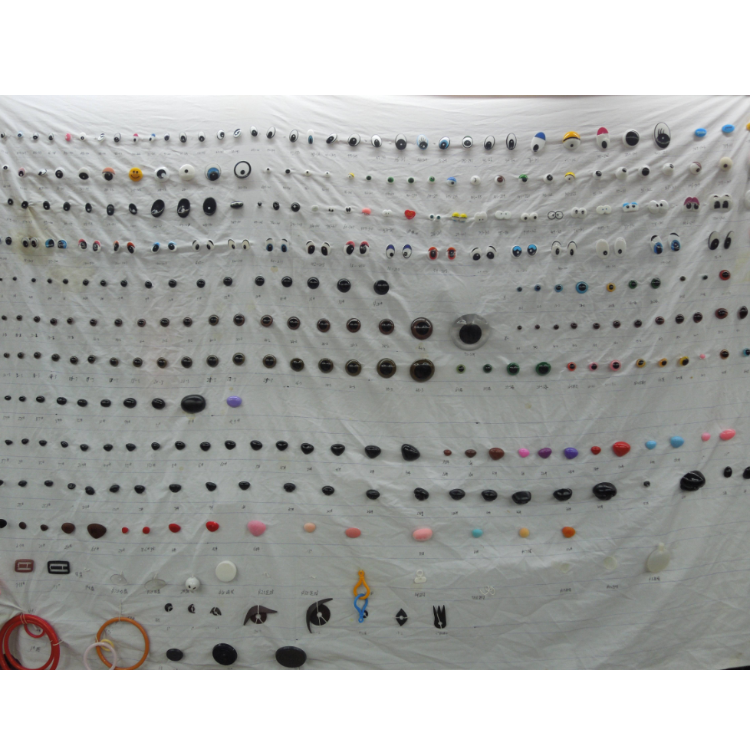 厂家直销玩具眼睛 棕眼蓝眼眼皮 植绒鼻子 活动眼 娃娃眼 滴塑眼=