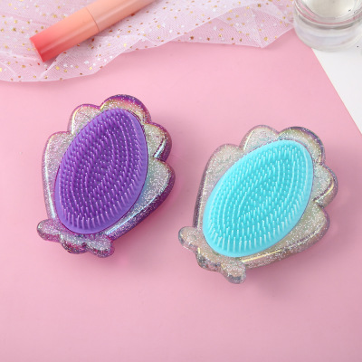 Creative Massage Cushion Comb Portable Models Shell-Shaped Hair Tidying Comb Children's Anti-Knotting Household Streamer Hairdressing Comb