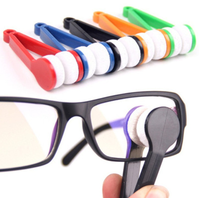 Creative Multifunctional Portable Glasses Cloth Glasses Wipe Not Hurt Lens Glasses Cleaning Brush Cleaning Traceless Cleaning Cloth
