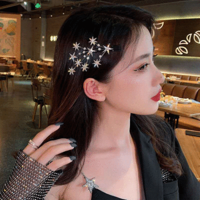 New Internet Influencer Hair Clip Female Personality XINGX Tree Branch Rhinestone Duckbill Clip Korean Style Mori Style Back Head Side Clip Headdress