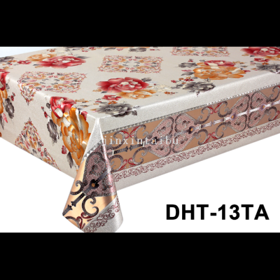Flower Tablecloth Exhibition Stall Tablecloth Wholesale Source Factory Waterproof Oil-Proof Tablecloth