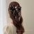 Summer Big Bow Pearl Floral Barrettes Back Head Korean Internet Influencer Hairpin Top Clip Headdress Spring Clip