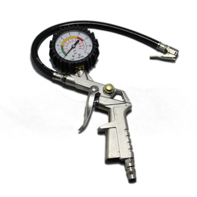 All-Metal High-Precision Tire Pressure Gauge of Automobile Tire with Gun Barometer Deflated Inflation Tire Test Multifunctional