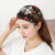 Spring and Summer New Embroidered Hair Band Hair Fixer Wide Brim Hair Band Headwear Korean Style Sweet Cover Gray Hair Headscarf Women's All-Match Headband