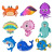 Amazon Foreign Trade Q Version Marine Animal Seahorse Octopus Aluminum Film Balloon Shell Ocean Party Decoration Balloon
