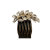 Japanese and Korean Partysu Rhinestone Leaves Hairpin Comb Updo Clip Girl's Hair Hoop Inverted Plug Comb Trumpet Bangs Comb