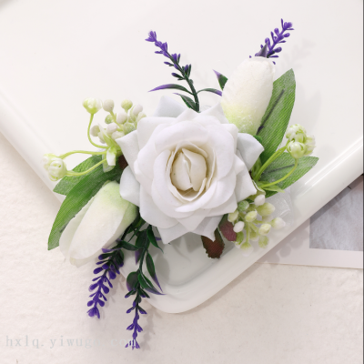 New Western Style Mori Style Wrist Flower Wedding Corsage Creative Fresh White Wrist Flower Suit Factory Wholesale