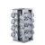 Hz410 Stainless Steel Rotating Spice Rack Kitchen Seasoning Rack Barbecue Vinegarette Seasoning Product Rack Glass Jar