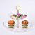 New Plastic Snack Dim Sum Rack Creative Afternoon Tea Dim Sum Plate European Plastic Double Layer Cake Plate Fruit Plate Set