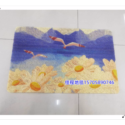 3D New PVC Spray Printing Floor Mat Non-Slip Mat Filiform Pad Brushed Pad Kitchen Pad Bathroom Mat Scratch Pad