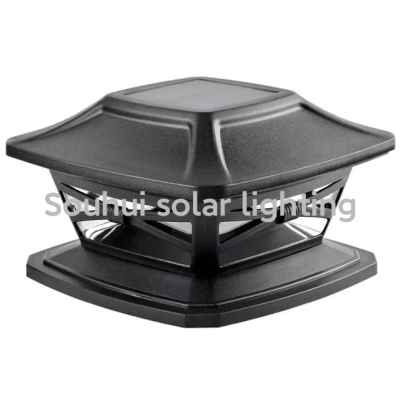 Cross-Border E-Commerce Amazon Pillar Cap Solar Lamp Solar Pillar Lamp Solar Pillar Fence Lamp Garden Lamp