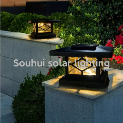 Amazon Solar Pillar Lamp Solar Column Light Solar Garden Lamp Cross-Border Outdoor Garden Lamp