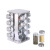 Hz410 Stainless Steel Rotating Spice Rack Kitchen Seasoning Rack Barbecue Vinegarette Seasoning Product Rack Glass Jar