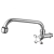 Horizontal Single Cold Bathroom Brass Kitchen Single Cold Bow Tube into the Wall Foreign Trade Model Washbasin Faucet
