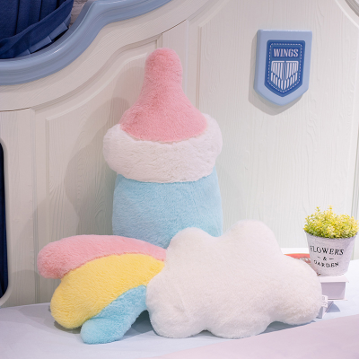 Wishing Star Colorful Cloud Wings Love Pillow Cute Sofa Cushion Plush Toy