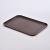Brown Square Anti-Slip Tray Canteen Restaurant Restaurant Dining Serving Food Tray and Dinner Plate Rectangular Non-Slip Pp Tray