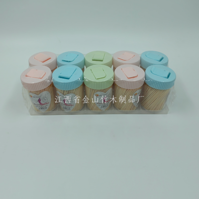 Manufacturer Clamshell Bottle 380 Toothpick Double-Headed Toothpick Household Hotel Toothpick Cleaning Bamboo Toothpick