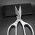 Scissors Kitchen Multi-Functional Stainless Steel Strong Chicken Bone Scissors Multi-Purpose Bone Cutting Silver Scissors