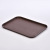 Brown Square Anti-Slip Tray Canteen Restaurant Restaurant Dining Serving Food Tray and Dinner Plate Rectangular Non-Slip Pp Tray