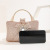 2022 New Cross-Border Foreign Trade Bow Thin and Glittering Box Dinner Bag Hand Chain Rhinestone Clutch Evening Bag