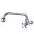 Horizontal Single Cold Bathroom Brass Kitchen Single Cold Bow Tube into the Wall Foreign Trade Model Washbasin Faucet