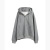 Gray Fashion Hooded Sweatshirt Coat for Women 2022 Spring and Autumn New Fashion Ins Thin Section Zipper Cardigan Top
