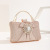2022 New Cross-Border Foreign Trade Bow Thin and Glittering Box Dinner Bag Hand Chain Rhinestone Clutch Evening Bag