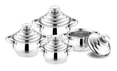 Hz420 Export Set Pot Stainless Steel Soup Pot with Magnetic Single Bottom Tower-Type Pot 16-26cm Custom Color Gift Pot