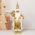 Cross-Border Hot Selling Christmas Decorations Christmas Doll Golden Standing Santa Doll Ornament Decoration Supplies