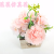 Artificial/Fake Flower Bonsai Wood Basin with Light Hydrangea Decoration Ornaments
