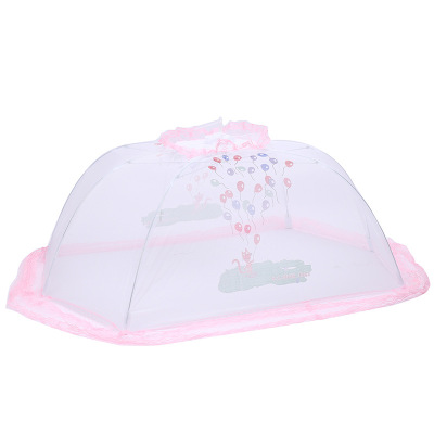 Printed Umbrella-Style Baby Mosquito Net Lace Newborn Sleep Protective Cover Removable Washable Foldable Stable Mosquito Cover