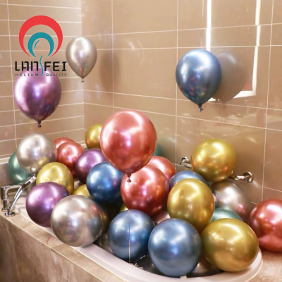Metal Balloon Party Decoration Thickened Rubber Balloons Pearlescent Gold Silver Chrome 12-Inch 2.8G Metal Balloon