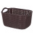 Imitation Rattan Storage Basket Plastic Hollow Desktop Sundries Organizer Storage Basket Bathroom Clothing Cosmetics Storage Basket