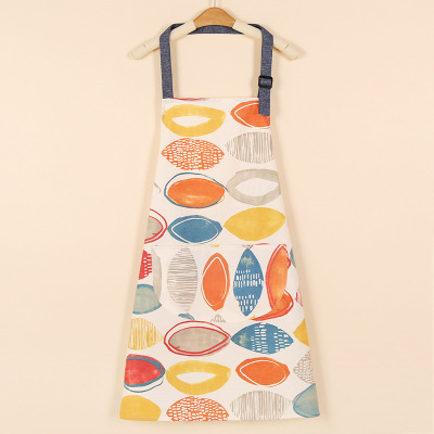 New Korean Fashion Kitchen Cotton Linen Stain-Resistant Oil-Proof Cooking Work Clothes Small Apron Stain-Resistant Wear-Resistant Washable Wholesale