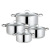 Hz348 South Africa Stainless Steel Cookware Set 15pcs 12PCs Double Bottom Thickened 410 Stainless Steel Cookware Set