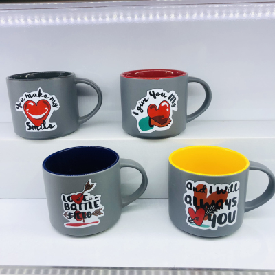 Lv940 Valentine's Day Ceramic Cup 14ozlove Festival Mug Daily Use Articles Water Cup Lover Gift Cup2023