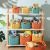 Imitation Rattan Storage Basket Plastic Hollow Desktop Sundries Organizer Storage Basket Bathroom Clothing Cosmetics Storage Basket