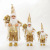 Cross-Border Hot Selling Christmas Decorations Christmas Doll Golden Standing Santa Doll Ornament Decoration Supplies