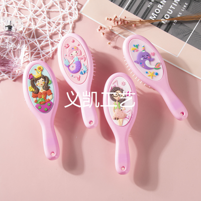 Oval Patch Comb Massage Comb Airbag Comb Cute Girl Fresh Campus Foreign Trade Comb Hot Sale Makeup Makeup