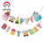 Factory Direct Sales Cartoon Official Party Hanging Flag Banner Birthday Pulling Banner Hanging Flag Party Banner Colorful Fishtail Hanging Flag Set