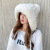 Autumn and Winter plus Velvet Solid Color Knitted Hat Women's Outdoor Cold Protection Thickening Mongolian Cap Fashion Fur Ball Sleeve Cap Wholesale