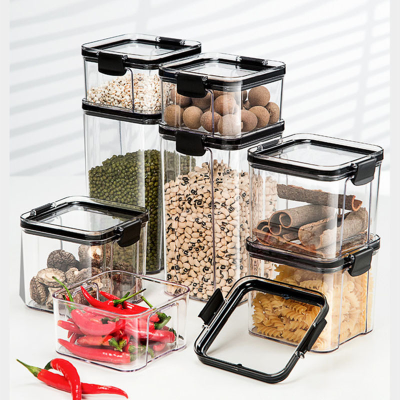 Food Grade Plastic Transparent Kitchen Storage Jar