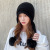 Autumn and Winter Korean Style Cute Hanging Ball Hat Female Fleece Lined Padded Warm Keeping Knitted Hat Sweet Outdoor Cold-Proof Woolen Cap