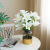 High-End Simulation Single Stem 2 Flowers 1 Bud Ruyi Lily Entry Luxury Home Decorative Flower Arrangement Wedding Set Simulation Flower