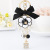 New Korean Version of Chanel's Style Drop Oil Camellia Pendant Bow Pearl Key Chain Fashion Bag Bag Charm Gift
