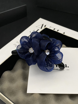 Grab Gap Former Red New High-End Western Style Barrettes Small Size Flower-Shaped Hairpin for Updo Bun Female Headdress Hairpin Clip Hair Accessories