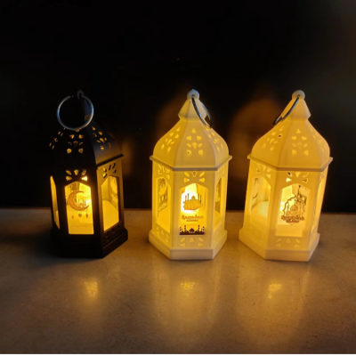 Mini Hexagonal Three-Side Printing Small Wind Lamp Lantern